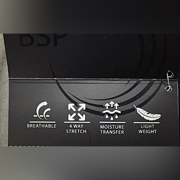 NWT BSP Black cropped Women Leggings slimming side accent 4 Way Stretch … - Picture 4 of 4